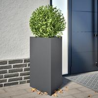 VidaXL Plantenbakken 2 st driehoek 50x43x75 cm staal antracietkleurig - thumbnail