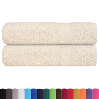 VidaXL Handdoeken frogn 2 st 50x100 cm 360 g/m² crème