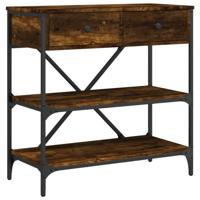 Wandtafel 75x34,5x75 cm bewerkt hout gerookt eikenkleurig - thumbnail