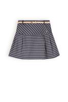 NoBell Meisjes rok geruit met riem - Nimmy - Navy blauw - thumbnail