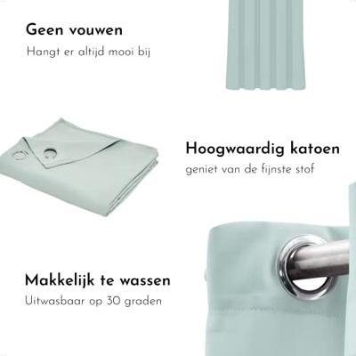 TODAY Essential Effen verduisterend gordijn - 140 x 240 cm - Celadon
