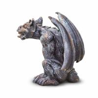 Safari speelfiguur Gargoyle jongens 9 cm zilver/brons - thumbnail