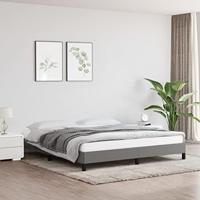 Bedframe zonder matras stof donkergrijs 160x200 cm - thumbnail