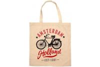 Matix Tas Amsterdam Holland 40 Cm Katoen Beige/rood - thumbnail