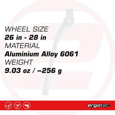 Ergotec middenstandaard verstelbaar 26-28" comfort zwart