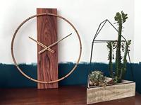 NeXtime NE-3195BR Wandklok 50.8x58.2x4.3, Hout/Steel, Bruin - thumbnail