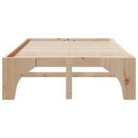 Bedframe met opslag Bruin 140 x 190 cm Massief grenenhout - thumbnail