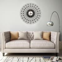 VidaXL Wandklok 43 cm metaal zwart - thumbnail
