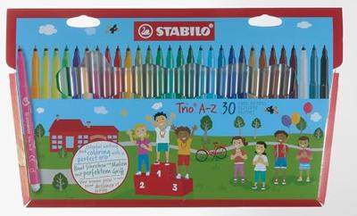 Stabilo trio a-z viltstiften, 30st.