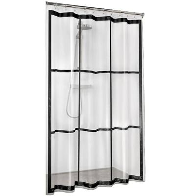 Sealskin Douchegordijn Brix PEVA 180x200 cm Transparant / Zwart