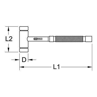 KS Tools 963.2140 9632140 Machinistenhamer 240 g 310 mm 1 stuk(s)