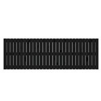 Wandhoofdbord 185x3x60 cm massief grenenhout zwart - thumbnail