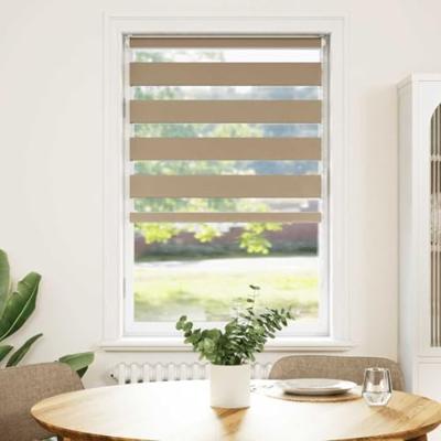 Zebra Blind 90x100 cm stofbreedte 85,9 cm polyester zandbruin