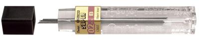 Pentel potloodstiften, 0,2 mm, B, etui van 12 stuks