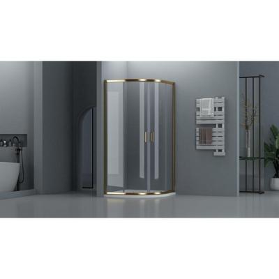 Adema Dawn Douchecabine - 90x90x185cm - kwartrond - goud mat SW1381733