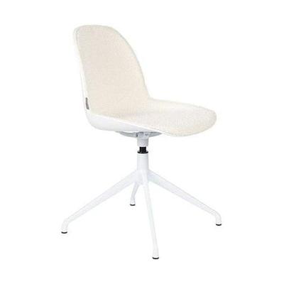 Zuiver Draaibare Eetkamerstoel 'Albert Kuip' Bouclé, kleur Wit Zuiver Draaibare Eetkamerstoel 'Albert Kuip' Bouclé, kleur Wit