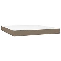 Boxspring met matras stof taupe 180x200 cm - thumbnail