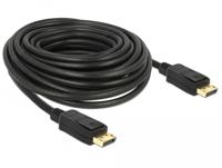 Delock 84862 DisplayPort-kabel DisplayPort Aansluitkabel DisplayPort-stekker 10 m Zwart Afgeschermd (drievoudig), Vergulde steekcontacten, 4K UHD - thumbnail