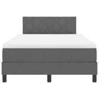 Boxspring Bed met Matras Donkergrijs 120x190 cm Stof - thumbnail
