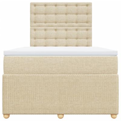 Boxspring met matras stof crèmekleurig 120x200 cm