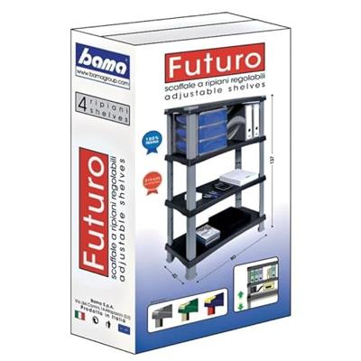 Bama futuro opbergsysteem 4 planken 80x40x137 cm groen