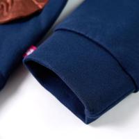 Kindertrui met eekhoorns van pailletten 92 marineblauw - thumbnail