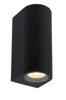 Lucide ZARO - Wandspot / Wandlamp Binnen/Buiten - 2xGU10 - IP44 - Zwart - thumbnail