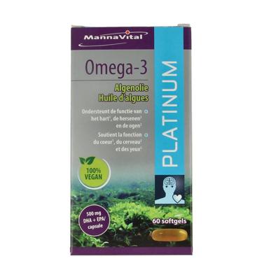 Mannavital Omega 3 Algenolie Platinum Softgels