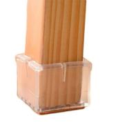 2 stuks vierkante stoel been caps PVC voeten beschermer pads meubilair tabel covers grootte: 30-35mm - thumbnail