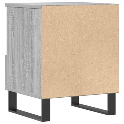 Nachtkastjes 2 st 40x35x50 cm bewerkt hout grijs sonoma eiken