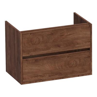 Brauer Adore - Onderkast - 80 cm - met 2 Softclose Lades Greeploos en 1 Sifon Uitsparing - Forest Cacao