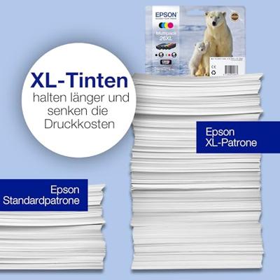 Epson inktcartridge 26XL, 500 pagina&apos;s, OEM C13T26214012, zwart - thumbnail
