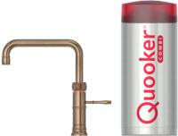 Quooker Classic Fusion Square messing patina met COMBI+ boiler 3-in-1 kokend water kraan - thumbnail