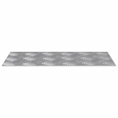 VidaXL Trap tread rechthoekig 4 pcs zilver 40 x 20 cm aluminium