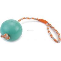 Rubberen bal aan koord hondenspeeltje mint 30 cm - thumbnail