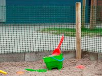 Vierkant groen kunststof gaas 0,50h x 3m - thumbnail