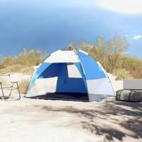 VidaXL Strandtent 2-persoons waterdicht snelontgrendeling azuurblauw - thumbnail