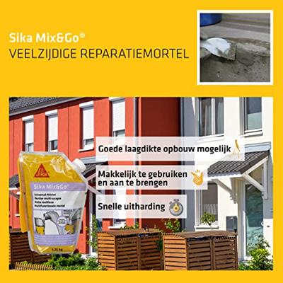 Sika Mix & Go Multifunctionele Reparatiemortel - 1,25kg