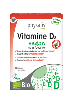 Physalis Vitamine D3 Vegan Tabletten
