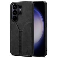 Denior Samsung Galaxy S26 Ultra hoesje - Backcover met kaarthouder - Zwart - thumbnail