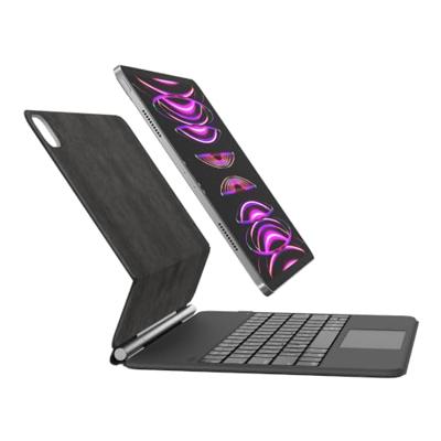 Belkin Pro Toetsenbordhoes met magnetische standaard, achtergrondverlichting, multi-touch toetsen, Apple Pencil-vak, draadloos AZERTY-toetsenbord voor iPad M4 Pro 13 inch