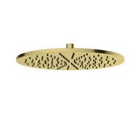 Wiesbaden Caral hoofddouche rond 30 x 0,8 cm geborsteld messing - thumbnail