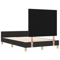 Bedframe met hoofdeinde Zwart 120 x 190 cm Stof - thumbnail