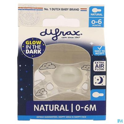 Difrax Fopspeen Natural 0-6m Nacht