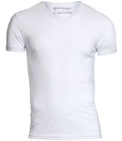 Garage Bodyfit T-shirt V-neck Basic T-shirts White - thumbnail