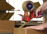 Tesa afroller voor verpakkingsplakband van maximum 50 mm, inclusief 2 rollen PP tape ft 50 mm x 66 m - thumbnail