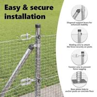 VidaXL Afrasteringspaal zilver 25 x 0,5 m (19 x 19 mm mesh) staal - thumbnail