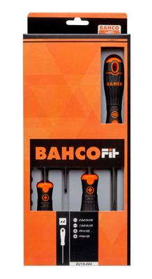 Bahco BahcoFit schroevendraaierset met rubber greep, gleuf, Phillips - 4-delig - B219.004