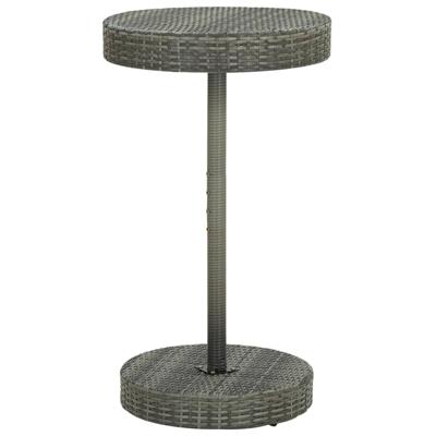 Tuintafel 60,5x106 cm poly rattan grijs - thumbnail