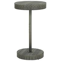 Tuintafel 60,5x106 cm poly rattan grijs - thumbnail